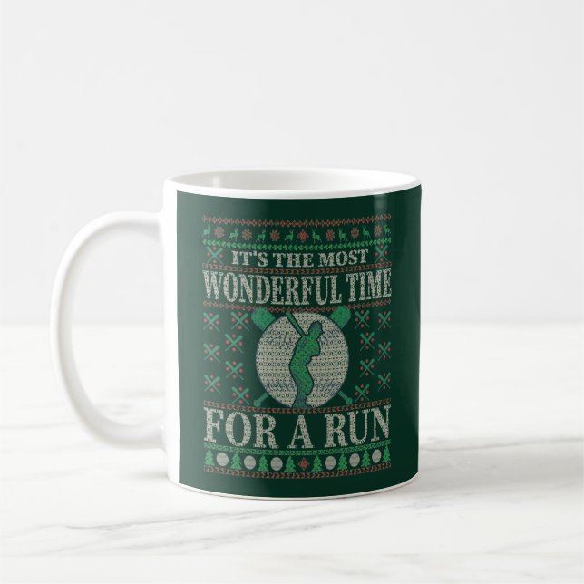 CANECA DE CAFÉ BASEBALL FUNNY CHRISTMAS COLOCA SUÁTICA (Esquerda)