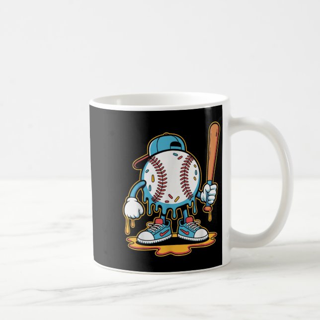 Caneca De Café Baseball Lifestyle 101 Tee Youth Baseball Drip Ice (Direita)