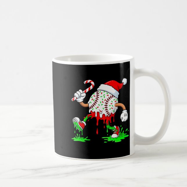Caneca De Café Baseball Santa Hat Christmas Ice Cream Drip Candy  (Direita)