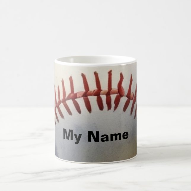 Caneca De Café Baseball Seu Nome (Centro)