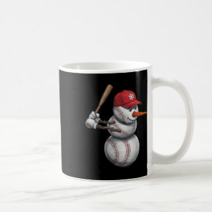 Caneca De Café Baseball Snowman Snowman Natal Homens Mulheres