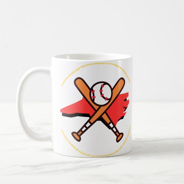 Caneca De Café Basebol e Café na Carolina do Norte  (Esquerda)