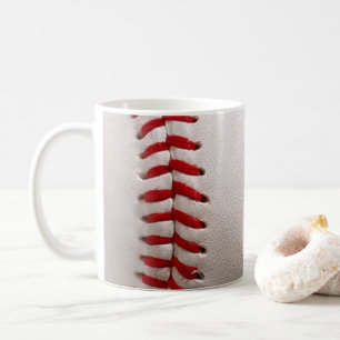Caneca De Café Basebol e Softbol Costura Vermelha