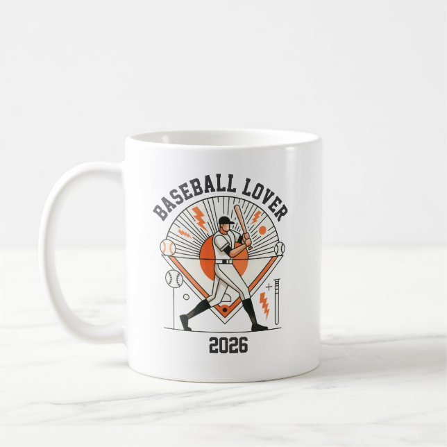 Caneca De Café Basebol Global Personalizado 2026 (Esquerda)