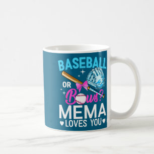 Caneca De Café Basebol ou laços mema ama revelação de gênero meni