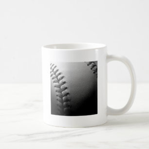 Caneca De Café Basebol Preto e Branco Fechado