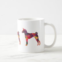 Basenji Geométrico Pattern Silhouette