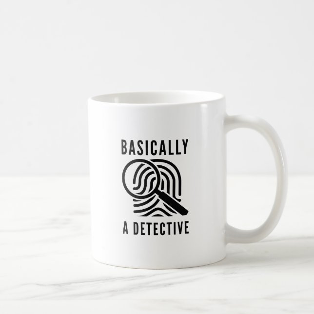 Caneca De Café Basicamente Um Detetive (Direita)