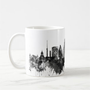 Caneca De Café Basileia Suiça Skyline BW
