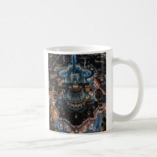 Caneca De Café Basílica e Praça de São Pedro à Noite