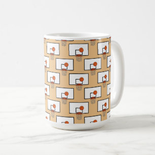 Caneca De Café Basketball Hoop Pattern
