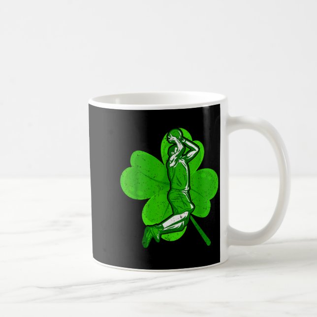 Caneca De Café Basketball Shamrock St Patrick's Day Srt Lover Boy (Direita)