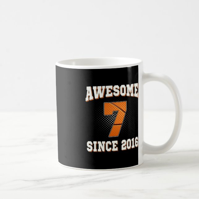 Caneca De Café Basquete de Aniversário de 10 Anos de 7 desde que (Direita)