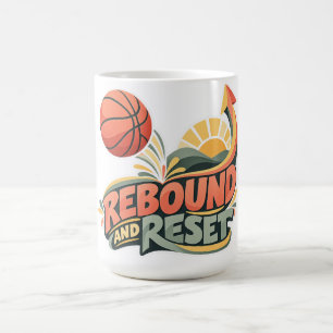 Caneca De Café Basquete de Rebound e Reinício ao Nascer do Sol