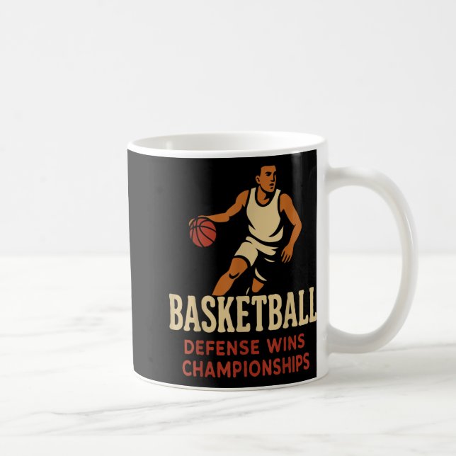Caneca De Café Basquete - Defesa vence campeonato de basquete (Direita)