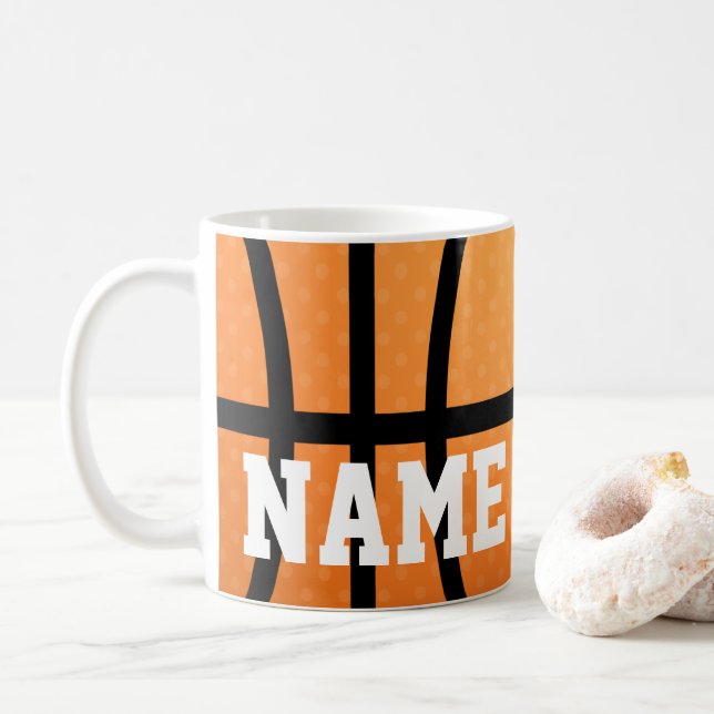 Caneca De Café Basquete, esportes, copa de café Design (Com Donut)
