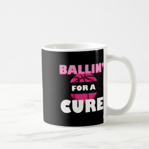 Caneca De Café Basquete Para Uma Cura Conscientização do Câncer d