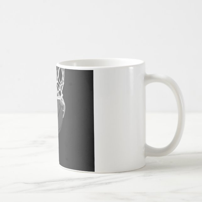 Caneca De Café Basquete preto e branco (Direita)