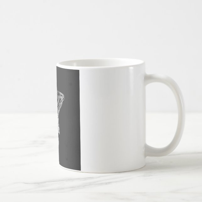Caneca De Café Basquete preto e branco (Direita)