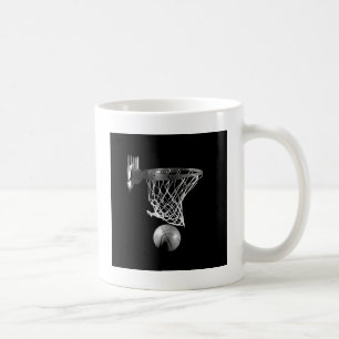 Caneca De Café Basquete preto e branco