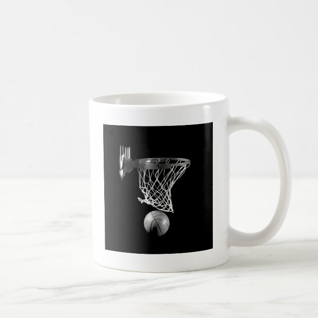Caneca De Café Basquete preto e branco (Direita)