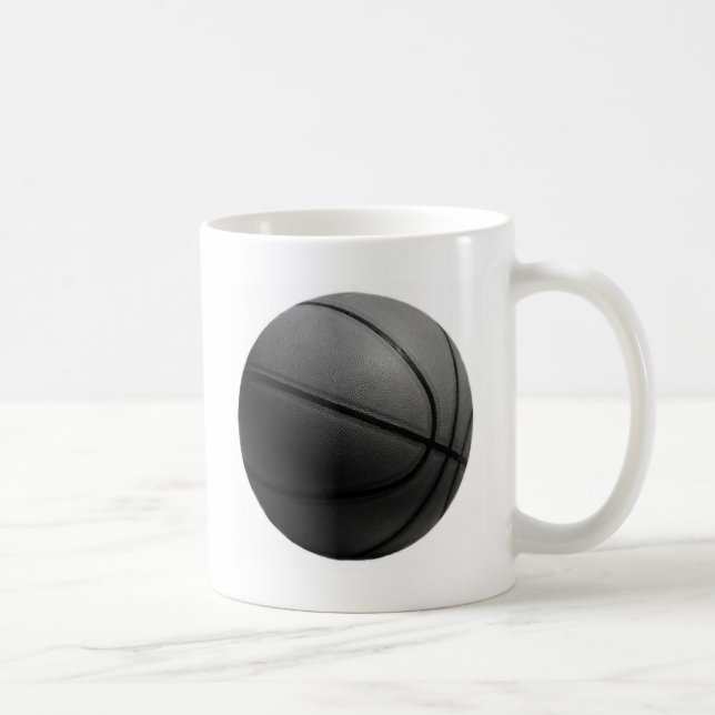 Caneca De Café Basquete preto e branco (Direita)