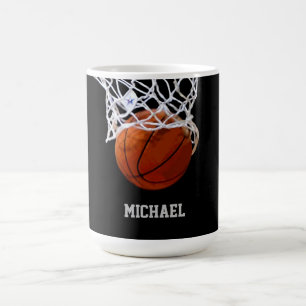 Caneca De Café Basquete Seu Nome