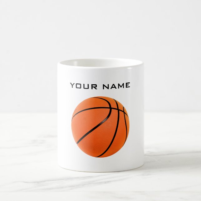 Caneca De Café Basquete Seu Nome (Centro)