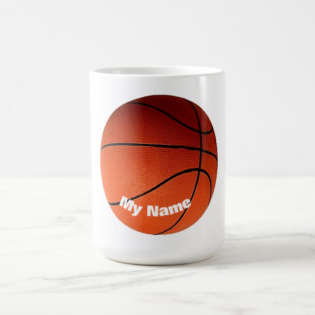 Caneca De Café Basquete Seu Nome Personalizado (Centro)
