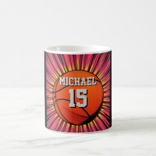 Caneca De Café Basquete Seu Nome Pop Art