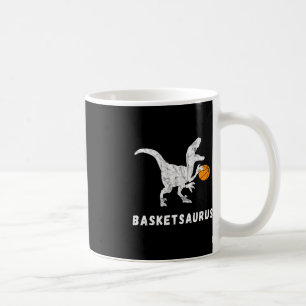 Caneca De Café Basquete T-rex Dino Jogando Banheiro Dinossauro de
