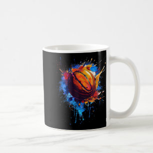 Caneca De Café Basquete Trabalho de arte de Desenho por Aquarela