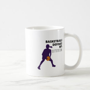 Caneca De Café Basquetebol Define Minha Atitude