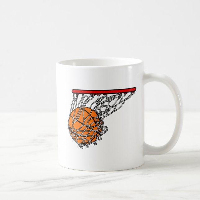 Caneca De Café Basquetebol na aro (Direita)