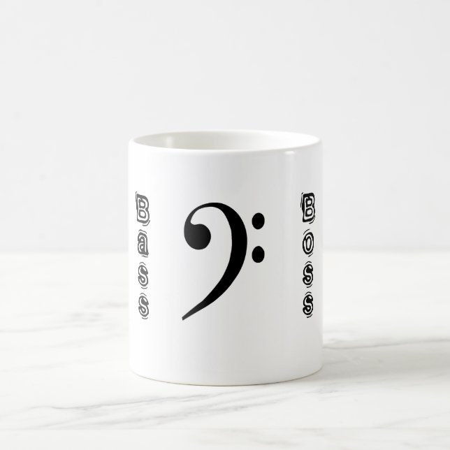 Caneca De Café Bass Boss Bass Clef Mug (Centro)