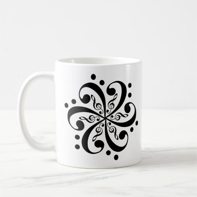Caneca De Café Bass_Clef_Flower_Tattoo_by_ChuckDraws, Bass_Cle… (Esquerda)
