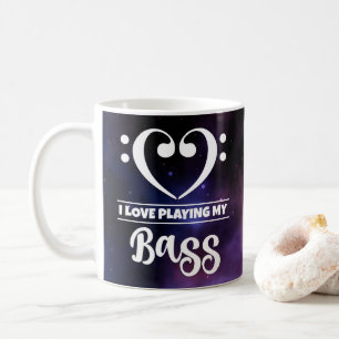 Caneca De Café Bass Clef Hearple Nebula Love Bass