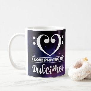 Caneca De Café Bass Clef Hearple Nebula Love Dulcimer