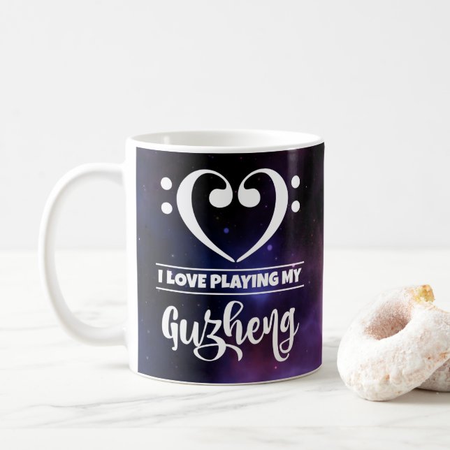 Caneca De Café Bass Clef Hearple Nebula Love Guzheng (Com Donut)