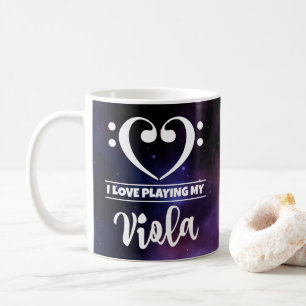 Caneca De Café Bass Clef Hearple Nebula Love Viola