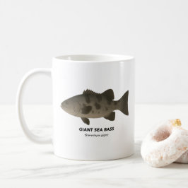 Caneca De Café Bass do Mar Gigante - Animais Marinhos da Califórn