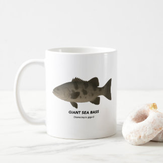 Caneca De Café Bass do Mar Gigante - Animais Marinhos da Califórn