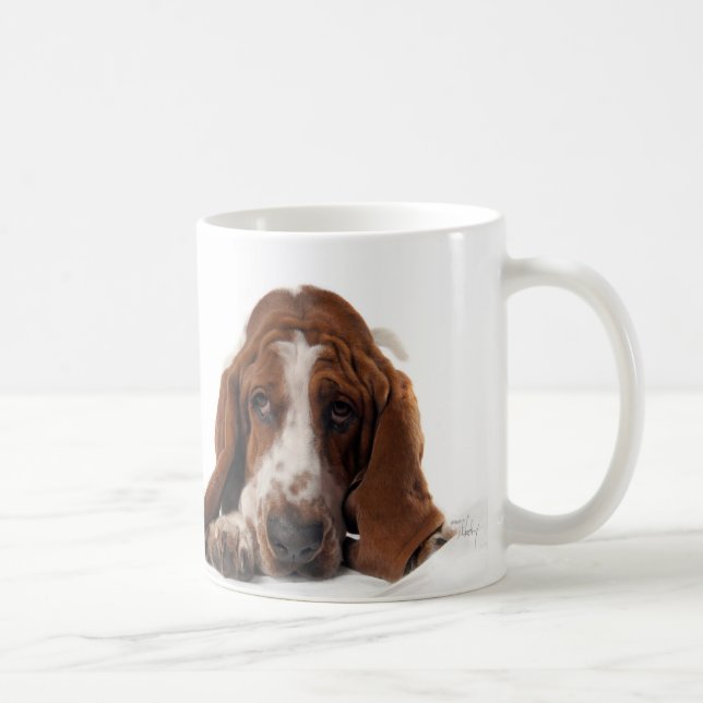 Caneca De Café Basset Hound (Direita)