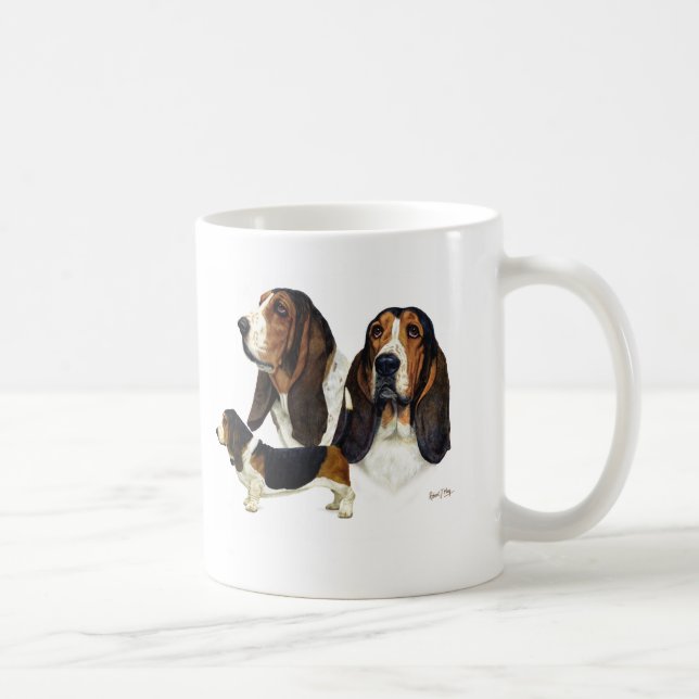 Caneca De Café Basset Hound (Direita)