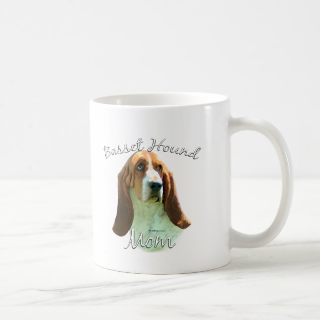 Caneca De Café Basset Hound Mãe 2 (Direita)