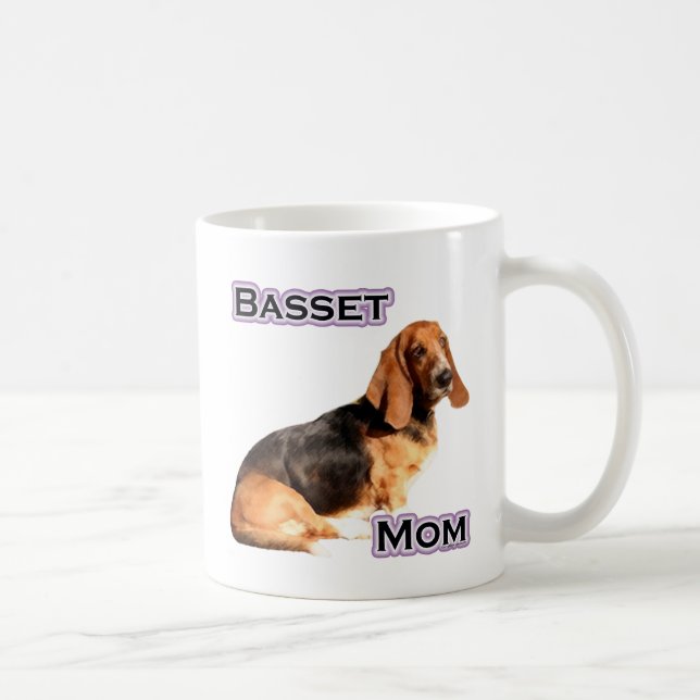 Caneca De Café Basset Hound Mãe 4 (Direita)