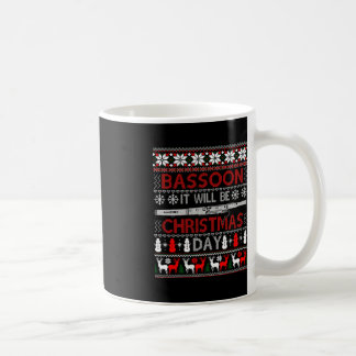 Caneca De Café Bassoon Será Dia De Natal Dando Xmas Feios