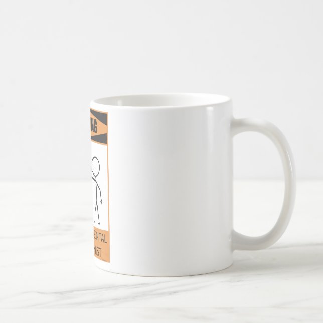 Caneca De Café Bassoonist Temperamental de advertência (Direita)