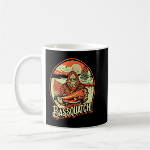Caneca De Café Bassquatch! Pescador Sasquatch Engraçado