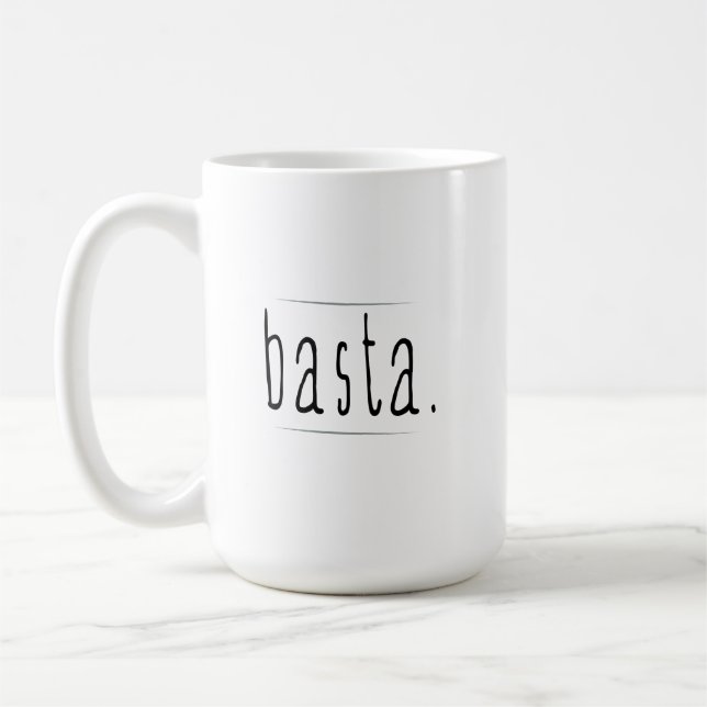 Caneca De Café Basta (Plain) (Esquerda)